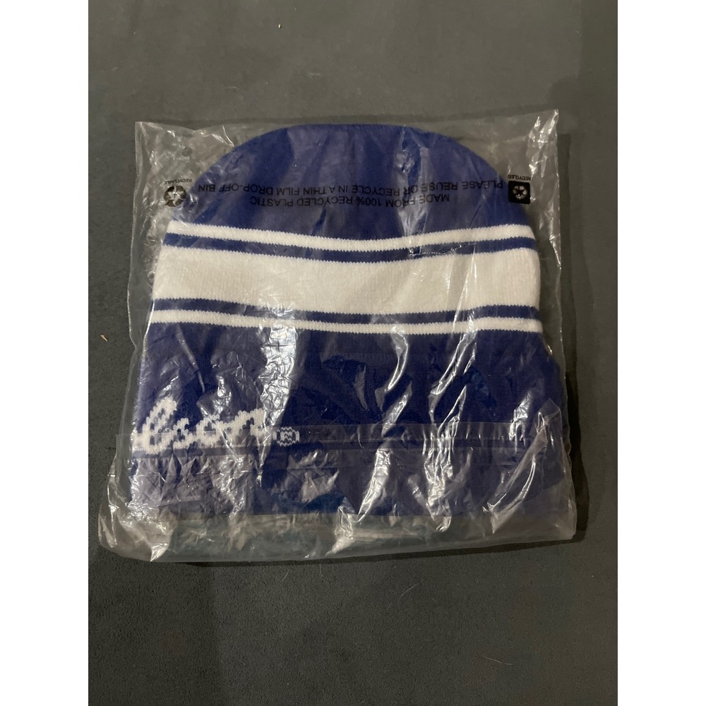 Molson Canadian Toronto Maple Leafs Beanie Blue White NHL Hockey Knit Hat New